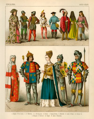 Traje inglés 1450-1500 de Albert Kretschmer